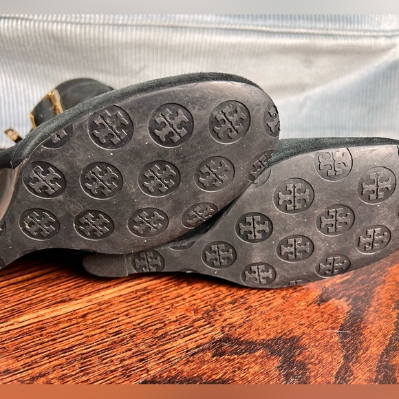 Tory Burch  Black Suede Booties - sz 7.5 - Picture 9 of 14